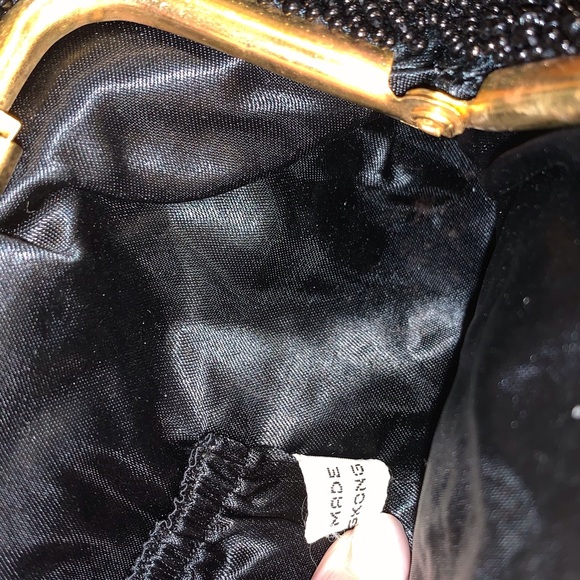 Vintage Black Hand Made Evening Bag - Picture 9 of 10